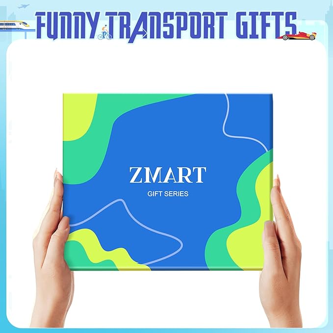 Zmart Transportation Gifts for Adult - Train Race Car Truck Bicycle Motorcycle Socks for Men