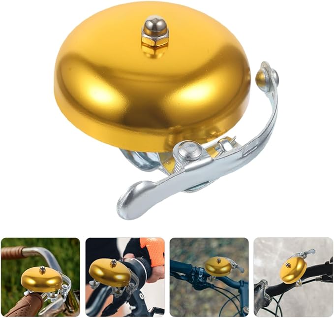 2pcs Aluminum Alloy Bicycle Bell Loud Crisp Sound Vintage Bike Bell for Mountain Bikes Cycling Safety Accessories for Adults Outdoor Recreation