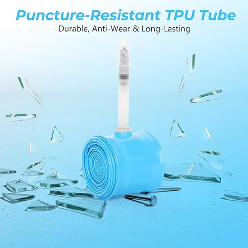 2-Pack TPU Inner Tube 700C x 23C-32C with 65mm Presta Valves TPU Bike Tube Lightweight Bicycle Spare Tire