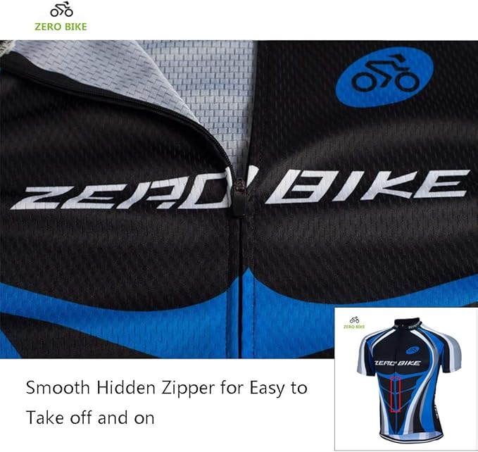 Men's Short Sleeve Breathable Cycling Jersey Set 3D Padded Bicycle Shorts Sportswear Suit Quick Dry