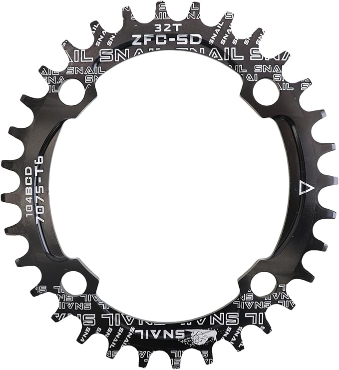 DJC Bike Chainring 104BCD Round/Oval 30t 32t 34t 36t 38t 40t 42t 44t 46t 48t 50t 52t Tooth Narrow Wide 7/8/9/10/11/12 Speed Ultralight MTB Mountain Bike 104 BCD Chainwheel