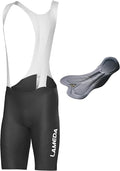 LAMEDA Mens Cycling Bib Shorts,Padded Breathable Bike Shorts Men Lightweight Bicycle Bibs Bike Tight for Road Gravel Biking