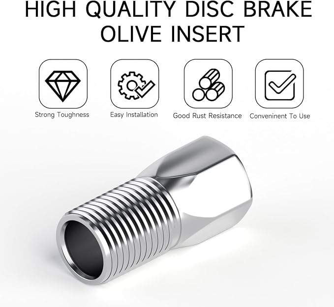 4pcs Bike Brake Hose Bolt Connecting Insert Kit for Shimano BH59, Brake Hose Bolt Replacement, Hydraulic Disc Brake Service Kit