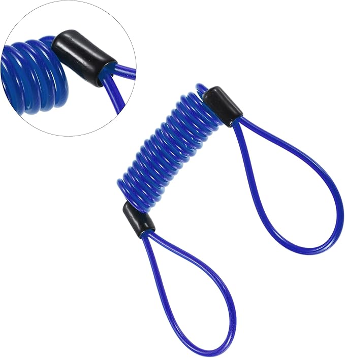 X AUTOHAUX Disk Brake Lock Motorcycle Alarm Disc Lock Security Reminder Cable Tool for Scooter Motorcycle Bike Brake Disc Blue