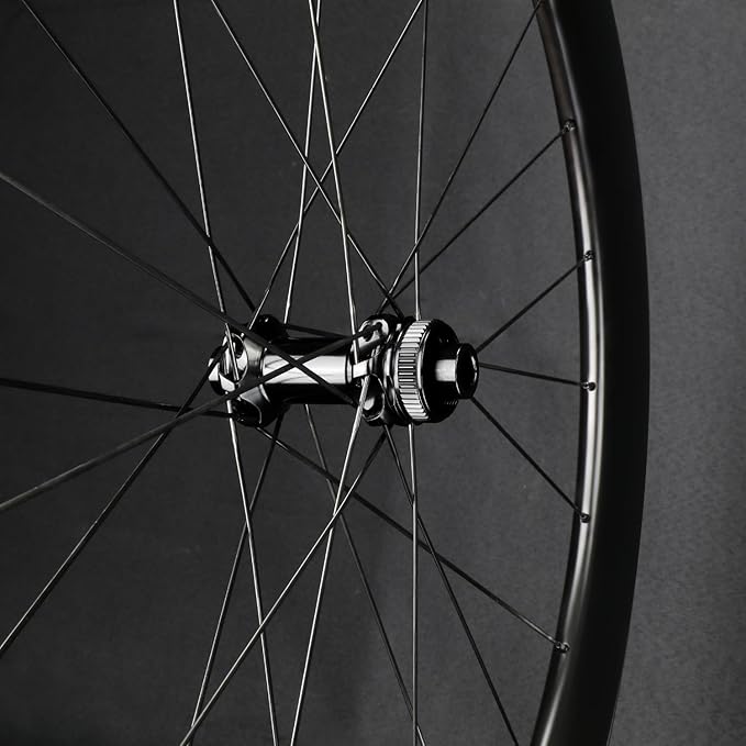 ICAN FL 38/52 Max Carbon Disc Road Bike Wheelset 700C with 36T Ratchet System Hub 21mm Inner Width Clincher Tubeless Compatible