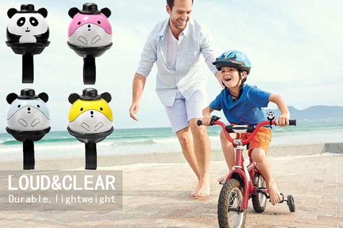 Kids Bike Bell, 360° Rotatable Cartoon Cycling Bell for Girls Boys and Adult, Loud Crisp Clear Sound Bicycle Handlebar Ring Horn, Children's Bike Accessories
