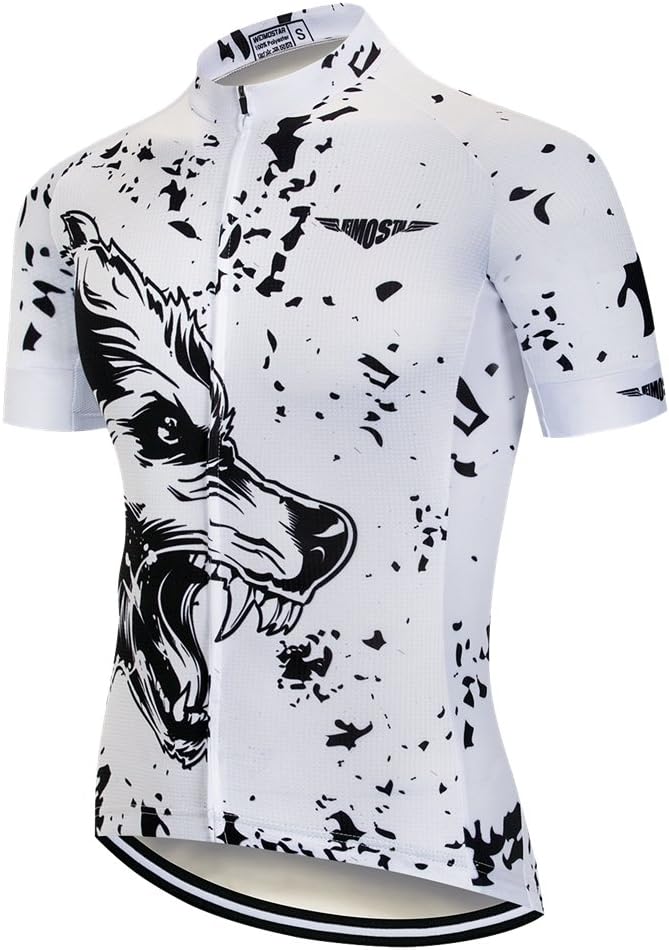 Weimostar Men's Cycling Jersey Men Mountain Bike Jerseys Short Sleeve Tops S-5XL
