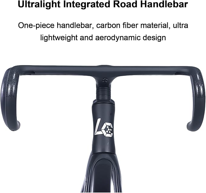 46/49/52/54/56/58cm Road Bike Frameset 700C Carbon Fibre Frame Frame 12x142mm Thru Axle Disc Brake Quick Release Frame(420x90mm,52cm)