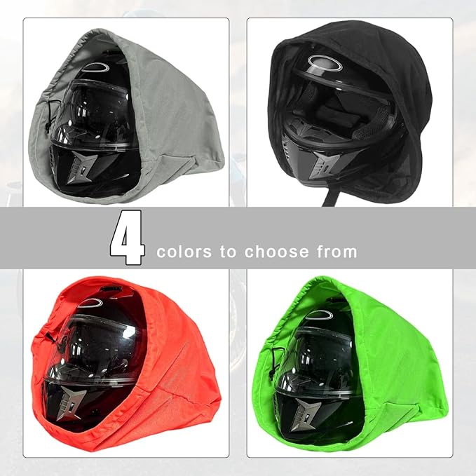 2 PCS Motorcycle Helmet Bag, Helmet Protection Drawstring Bag Made of Nylon Cloth, Large Capacity Helmet Storage Bag for Motorcycle Bicycle, Universal Motorcycle Accessories (Black+Gray)
