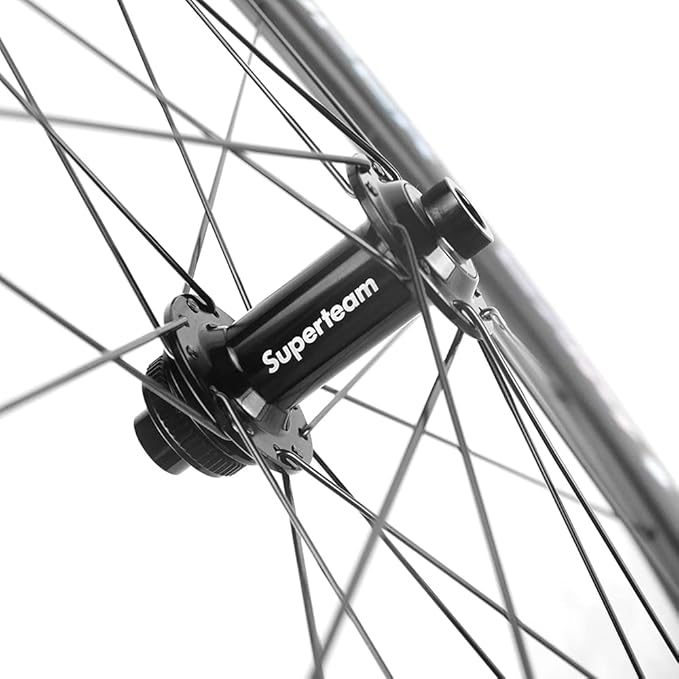 Superteam Carbon Disc Brake Wheelset 700c 50/25mm Paint-Free Wheel Tubeless Road Bike