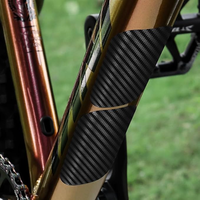 MUQZI 3 Pieces Bicycle Chainstay Protector, Bike Frame Protection Stickers Decal Front Fork Film Cover Frame Adhesive Protective for Mountain Road Bike Chain Guard Pad