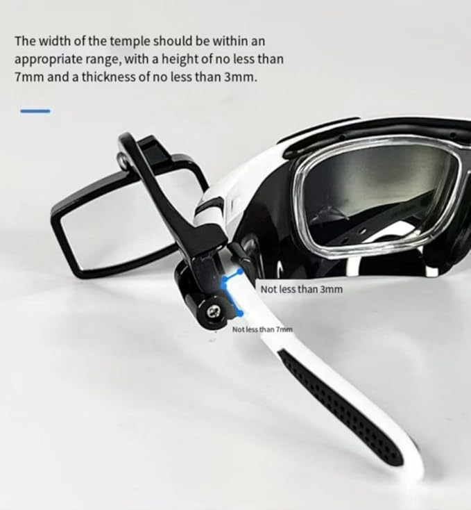 Helmet Mirror For Cycling Glasses or Helmet,360° Adjustable, Lightweight 15g HD Rearview Mirror, Clip-On Safety Cycling for Eyeglasses Wide-Angle Vision