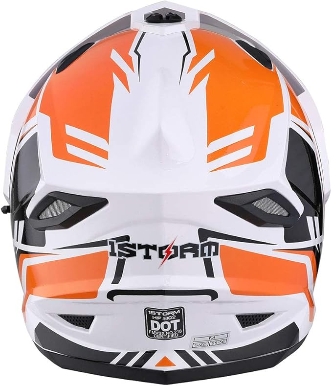 1Storm Dual Sport Motorcycle Motocross Off Road Full Face Helmet Dual Visor: HF802