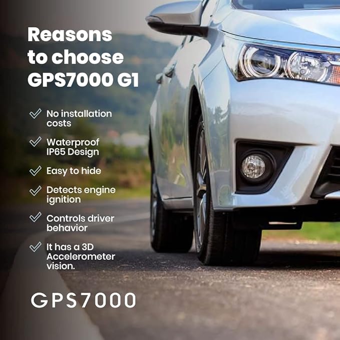 GPS7000 Hidden Vehicle GPS Tracker for Vehicles | 90 Days Service Included | 4G Car GPS Tracker Device | Easy Self-Installation | Real-Time Vehicle Tracking | Optional Renewal, No Mandatory Fees