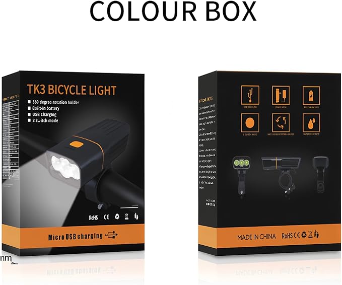 Bike Headlight and Taillight Set, Bright USB Rechargeable Front Bike Light with Power Bank Function Easy to Install and Very Sturdy for Men Women Kids Road Mountain Safety Night Cycling