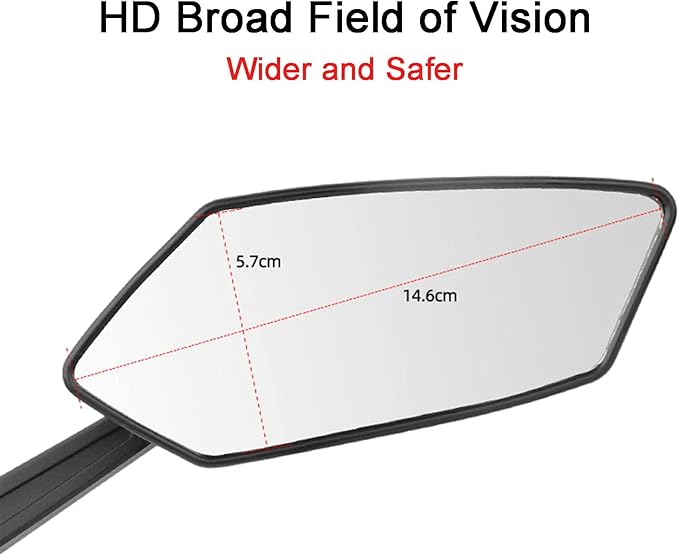 Bike Mirror, Bicycle Mirrors of Handlebars Rotate Rearview Glass Lens, Safe Cycling Bike Rear View Mirror (Diamond)