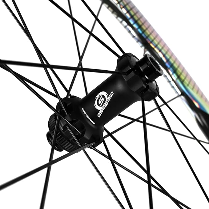 SUPERTEAM Carbon Disc Wheel 50CU-28-CC Tubeless 700C Cycling Wheel Black