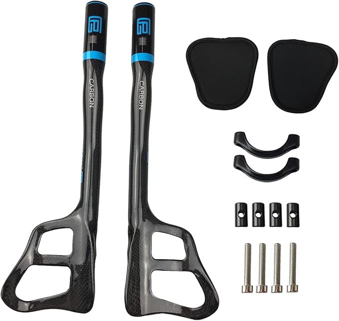 PLATT Carbon TT Handlebar Bicycle Aero Bars Tri Bars Cycling Rest Handlebar for Mountain Bike and Road Bike 31.8mm (Gloss Blue)