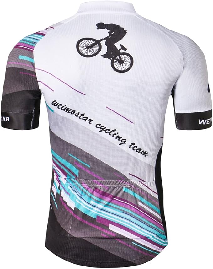 Weimostar Men's Cycling Jersey Men Mountain Bike Jerseys Short Sleeve Tops S-5XL