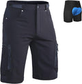 Ally Mens Mountain Bike Shorts 4D Padded Baggy Bicycle Cycling Biking Bike Shorts Lightweight Loose-fit