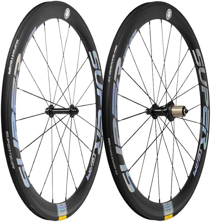 Superteam Carbon Fiber Road Bike Wheels 700C Clincher Wheelset 50mm Matte 23 Width