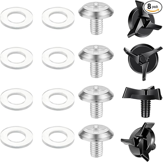 8Pcs Black Dirt Bike Helmet Visor Screws, Corrosion Resistant Replacement Hardware Kit with Rubber Washers, for Dirt Bike Helmet Visor Fixing, Essential Motorcycle Accessories