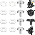 8Pcs Black Dirt Bike Helmet Visor Screws, Corrosion Resistant Replacement Hardware Kit with Rubber Washers, for Dirt Bike Helmet Visor Fixing, Essential Motorcycle Accessories