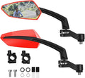 Addmotor Bike Mirrors, 1 Pair Bicycle Mirror Handlebar Mount, 360° Adjustable Rotatable Bike Mirror, HD, Safe Handlebar Rearview Mirror, Bike Accessories Bicycle Mirrors Set(Red)