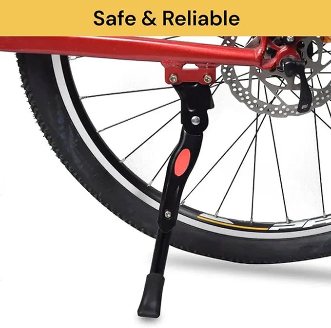 Bike Kickstand for Adult Bikes, Adjustable Bicycle Kickstand for Most 16"-26" Non-Slip Sole, Aluminum Alloy Material, Bicycle Kickstand for Mountain Bike Trek Bike