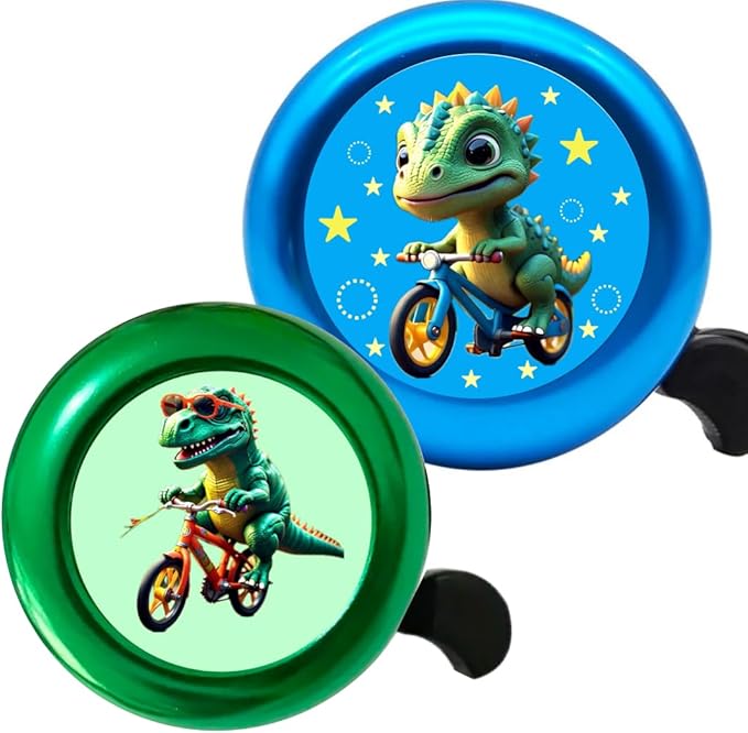 Bike Bell – Fun Unicorn & Dinosaur Designs, Loud Crisp Sound, Durable Metal Bicycle Bell for Boys & Girls (Multiple Colors & Styles)