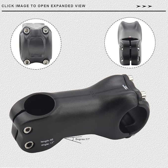 RXL SL Carbon MTB Stem, Mountain Bike Stem 31.8, Road Bike Stem 6 17 Degree 70mm 80mm 90mm 100mm 110mm 120mm 130mm Fixie Handlebar Stems for Downhill Enduro XC