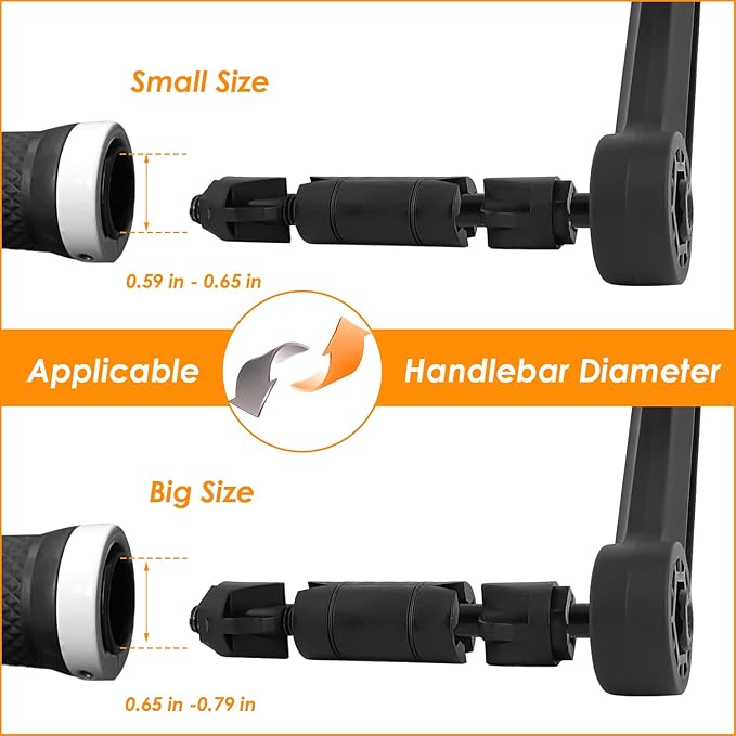 Arkham Bike Mirror for Handlebar HD Bar End Bicycle Mirror Thickened Auto-Grade Glass for Handlebar Rearview Mirror Multi-Angle Adjustable, Essential Bike Tool for Bicyclists E-Bike Universal(Right)