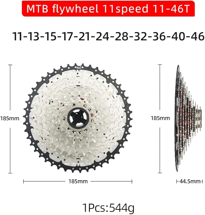 CYSKY 8/9/10/11/12-Speed Cassette 11-25T/28T/32T/34T/36T/40T/42T/46T/50T/52T Bike Sprocket Freewheel Compatible with Shimano, Sram HG Hub, Fit for Mountain Bike, Road Bike, MTB Cassette