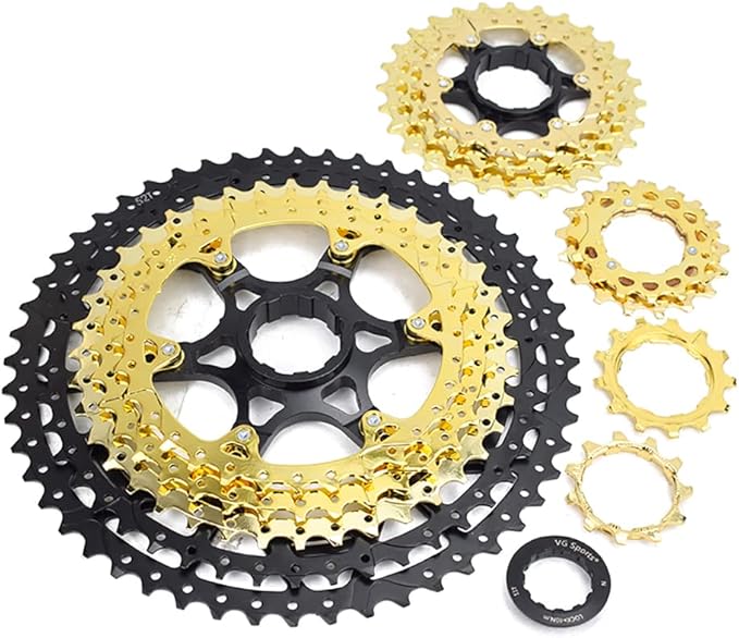 VG SPORTS 8/9/10/11/12 Speed Ultra-Light Bike Cassette for Mountain Bike 11-40T/11-42T/11-46T/11-50T/11-52T MTB Cassette Lightweight Aluminum Bracket Cassette