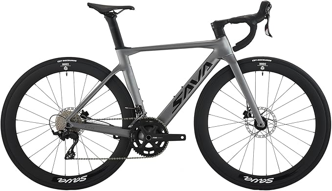 SAVADECK A7L Carbon Road Bike, T800 Carbon Fiber Frame 700C Racing Bicycle with Shimano 105 R7100 24 Speed Groupset and Hydraulic Disc Brake, Ultra-Light Carbon Bike for Man and Women