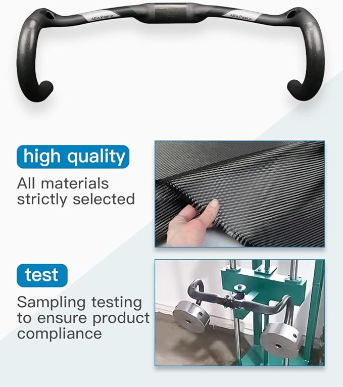 Alfa Pasca Aero Handlebars for Road Bike Carbon Racing Bicycle Handlebars Drop Bars Lightweight 31.8 UD Glossy/Matte 400/420/440mm