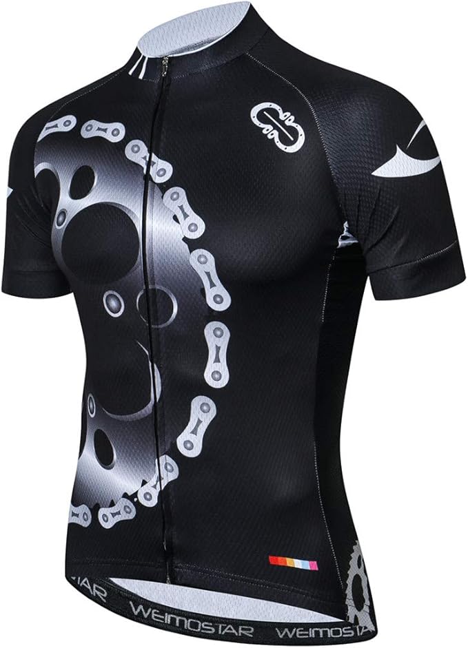 Sportswear Cycling Jerseys Short Sleeve Bike Clothing Bike top Men MTB Jersey Breathable Summer Black