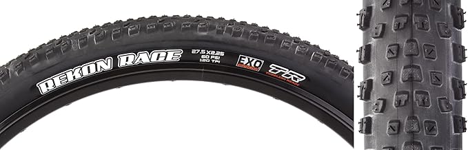 MAXXIS Rekon Race – Dual Compound – 27.5 & 29 – EXO Protection – E25 Rated – Tubeless Ready Semi-Slick XC Race Tire