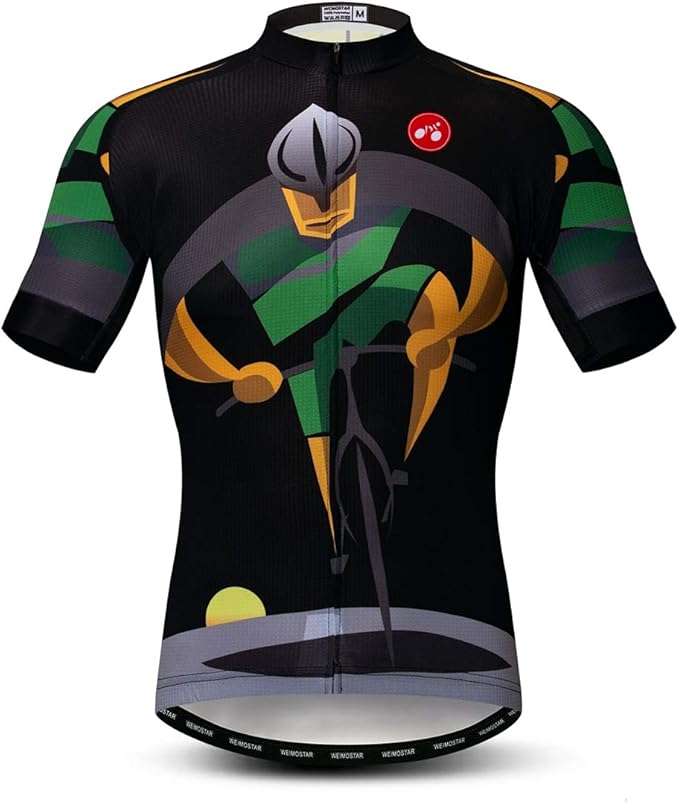 Men's Cycling Jerseys Tops Biking Shirts Short Sleeve Full Zipper Bike Clothing