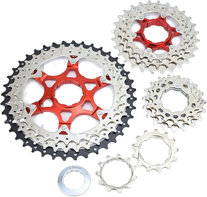 VG SPORTS 8/9/10/11/12 Speed Ultra-Light Bike Cassette for Mountain Bike 11-40T/11-42T/11-46T/11-50T/11-52T MTB Cassette Lightweight Aluminum Bracket Cassette