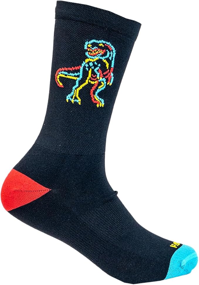 Handup FootDown Cycling Socks - Non Compression Lightweight 90% Nylon 10% Spandex Blend Socks - Made in the USA