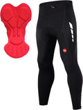 Souke Sports Men's Bike Pants Long 4D Padded Cycling Tights Leggings Outdoor Riding Bicycle
