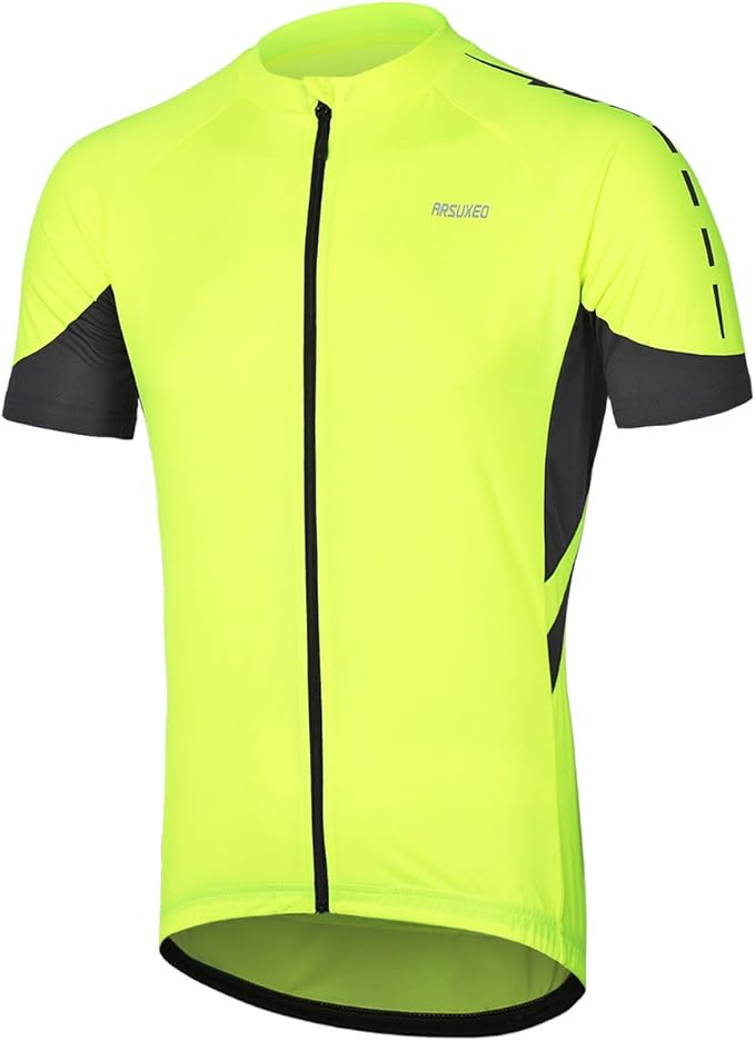 ARSUXEO Men's Short Sleeves Cycling Jersey Bicycle Biking Bike Shirt 636