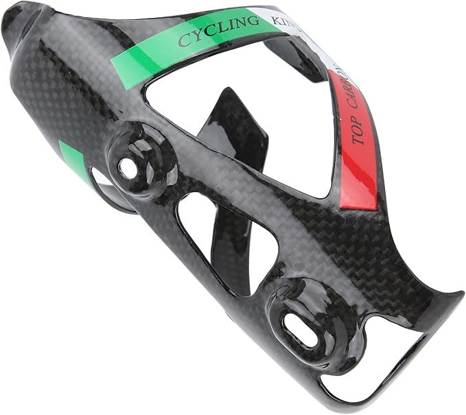 Full Carbon Fiber Bicycle Water Bottle Cage, Road Bike Bottle Holder, Ultra Light Cycle Accessory with High Strength Carbon Fiber Material, Polished Edges for Scratch - Free Us