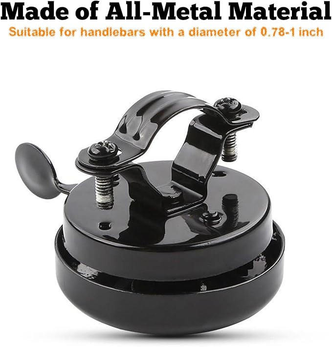 Bike Bells Metal 2 Pack Cycling Horns, Loud Ringing Sound, Easy Installation, Bicycle Accessories