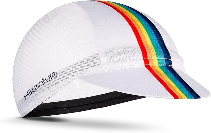 Hikenture Cycling Cap,Cooling Skull Cap Bike Hat with Sun Visor, Summer Breathable Helmet Liner Biking Cap for Men Women