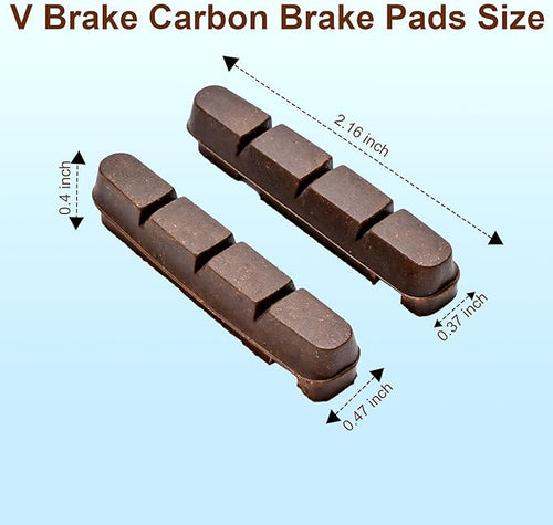 2 Pair of Carbon Brake Pads Carbon Wheels Cushions Cork Brake Shoes Suitable Carbon Rims Use