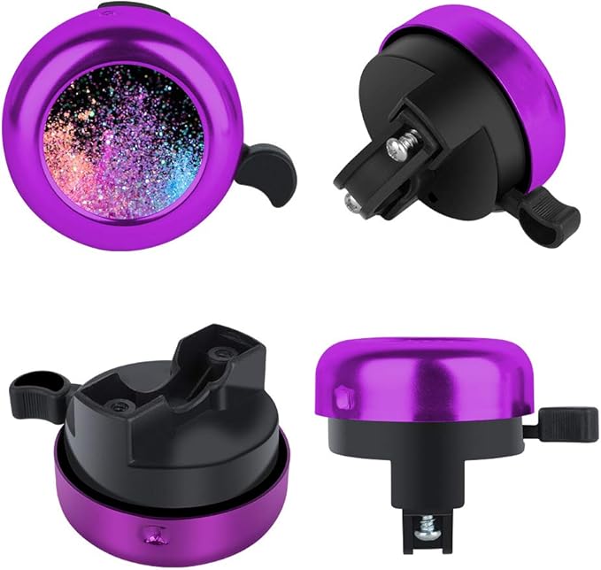 MZELQ Bicycle Bell Cute Clear Sound Adjustable Size Aluminum Bike Accessories Bell Ring for Girls Women Kids Adults