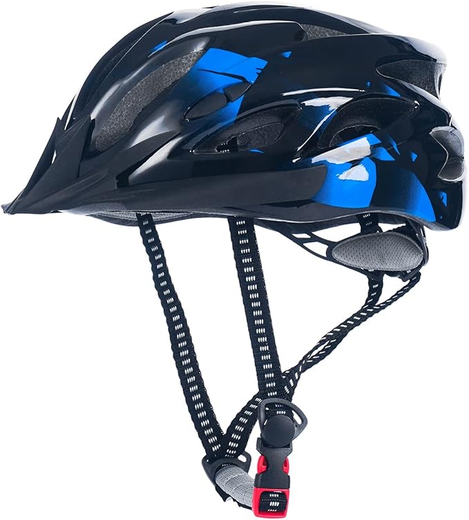 Adult Cycling Bike Helmet, Lightweight and Adjustable with Pads&Visor for Men and Women,Premium Quality Airflow Unisex Bike Helmet,Suggested Fit 58-61 cm