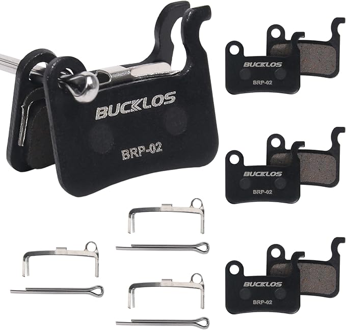 BUCKLOS Bike Disc Brake Pads - Bicycle Disk Brake Pads for Zoom/Shimano Deore XT XTR LX SLX Hone Alfine Saint for Ebike/Mountain Bike/Electric Bike/Road/Scooter
